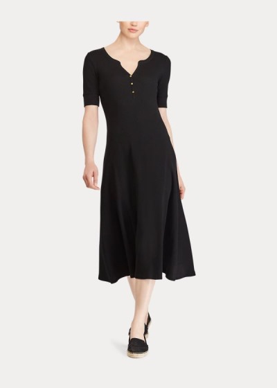 Women's Ralph Lauren Cotton Fit-and-Flare Dresses | 968250QAH